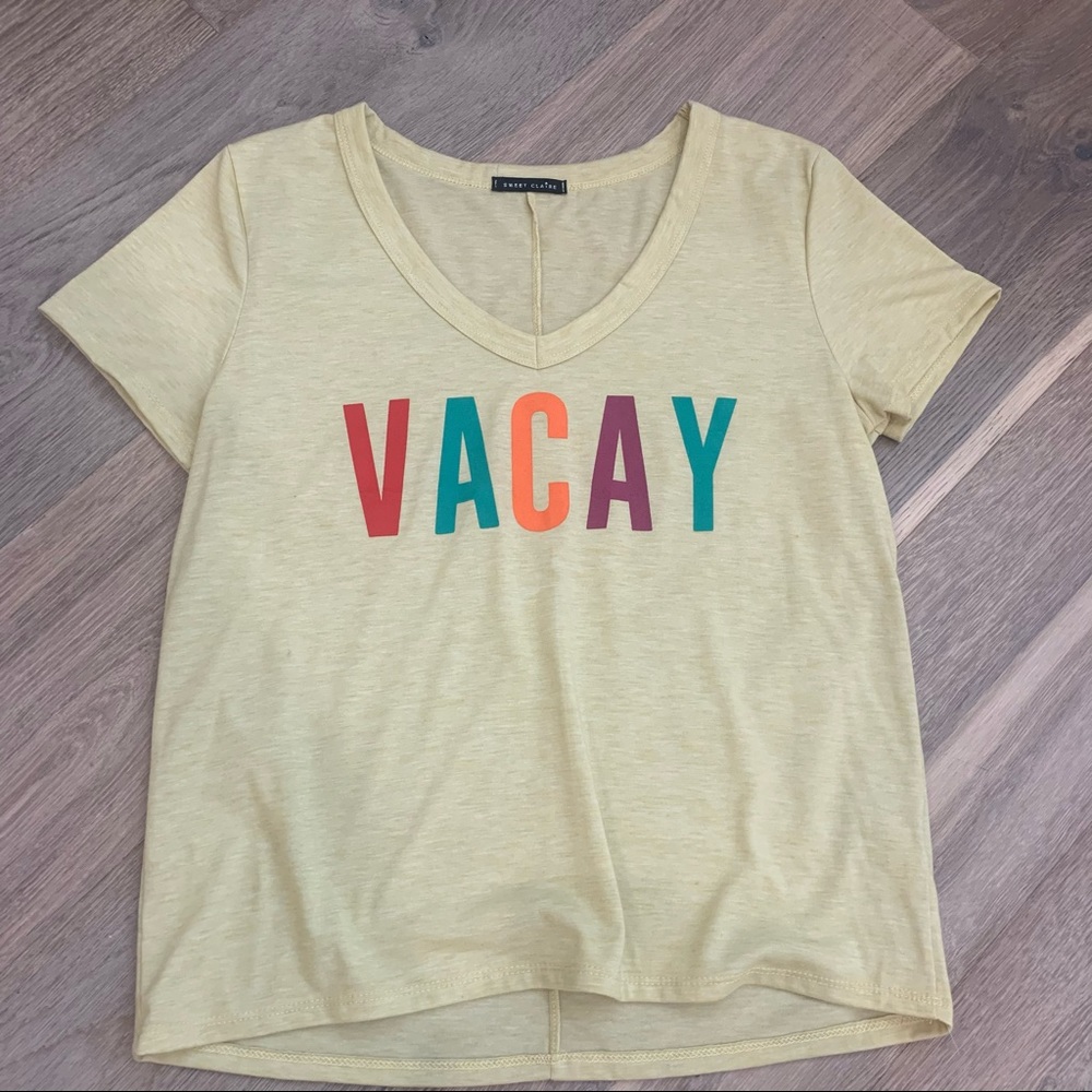 Vacay Yellow Graphic Tee